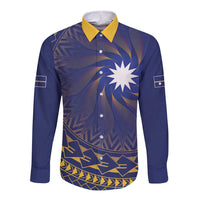 Nauru Angam Day Long Sleeve Button Shirt Polynesian Tribal Pattern Unique Style - Polynesian Pride