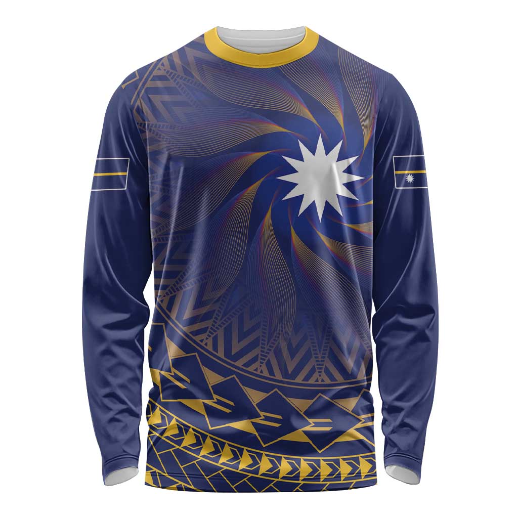 Nauru Angam Day Long Sleeve Shirt Polynesian Tribal Pattern Unique Style - Polynesian Pride