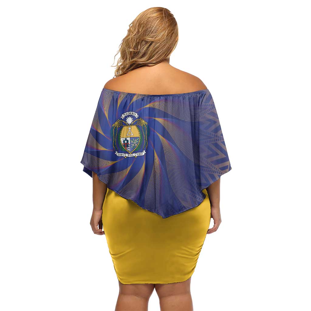 Nauru Angam Day Off Shoulder Short Dress Polynesian Tribal Pattern Unique Style - Polynesian Pride