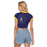 Nauru Angam Day Raglan Cropped T Shirt Polynesian Tribal Pattern Unique Style - Polynesian Pride