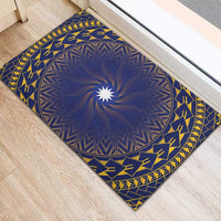 Nauru Angam Day Rubber Doormat Polynesian Tribal Pattern Unique Style - Polynesian Pride