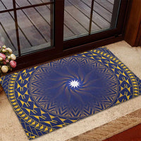Nauru Angam Day Rubber Doormat Polynesian Tribal Pattern Unique Style - Polynesian Pride
