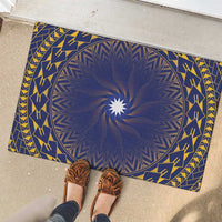 Nauru Angam Day Rubber Doormat Polynesian Tribal Pattern Unique Style - Polynesian Pride