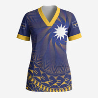 Nauru Angam Day Scrub Top Polynesian Tribal Pattern Unique Style - Polynesian Pride