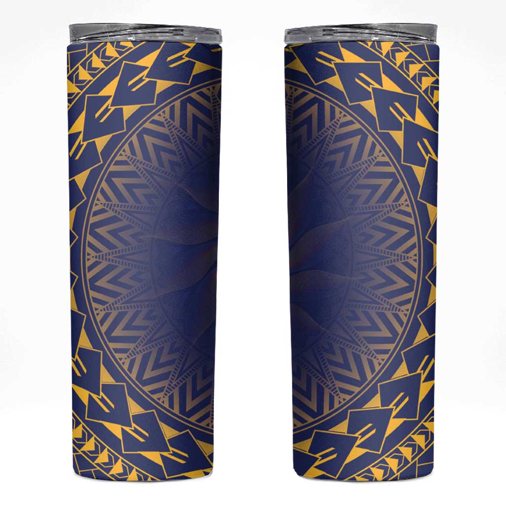 Nauru Angam Day Skinny Tumbler Polynesian Tribal Pattern Unique Style - Polynesian Pride
