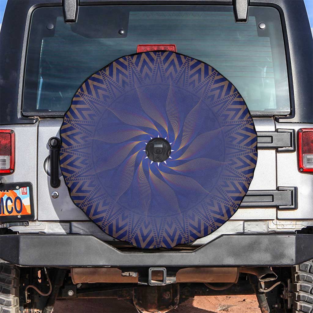 Nauru Angam Day Spare Tire Cover Polynesian Tribal Pattern Unique Style LT05 Blue - Polynesian Pride