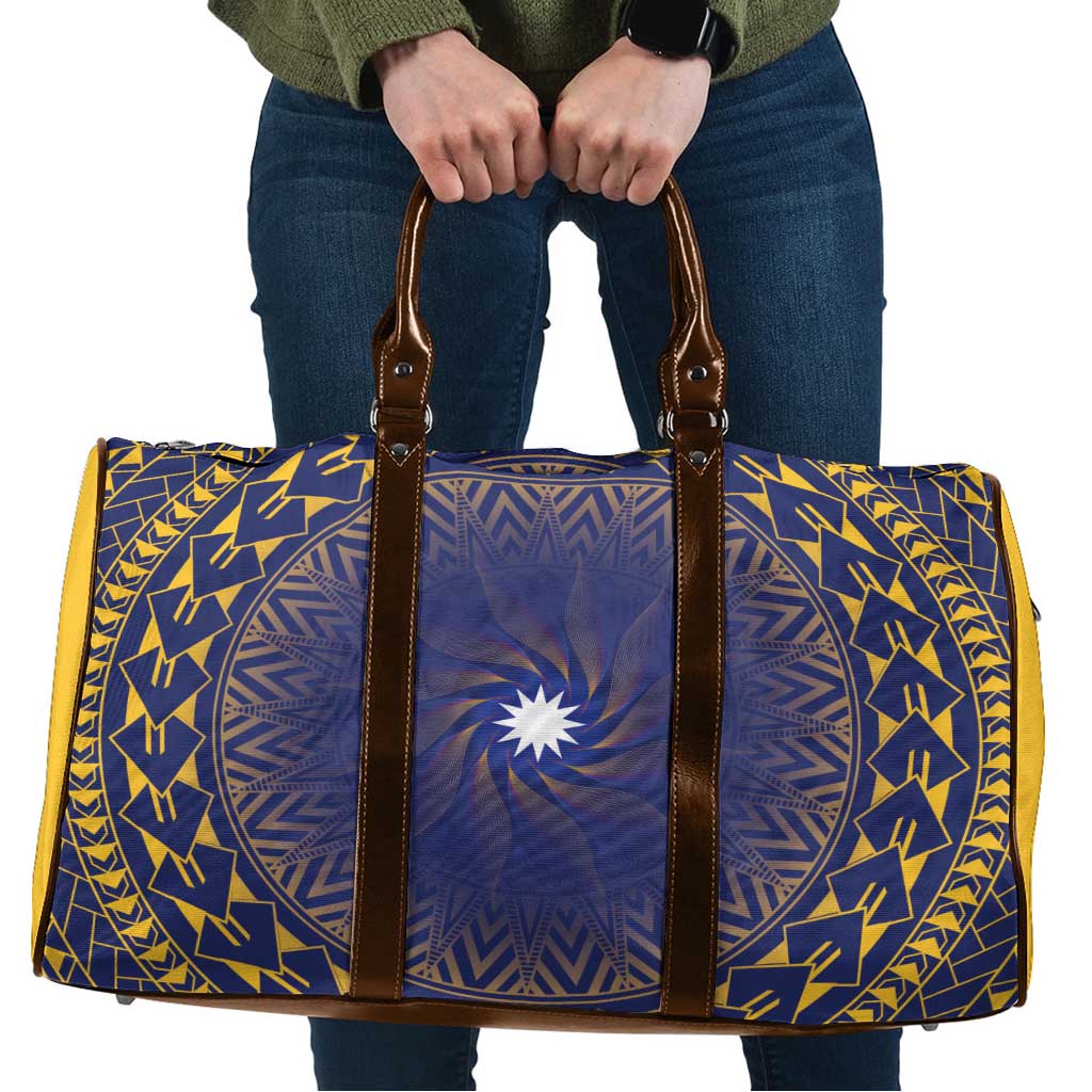 Nauru Angam Day Travel Bag Polynesian Tribal Pattern Unique Style LT05 Blue - Polynesian Pride