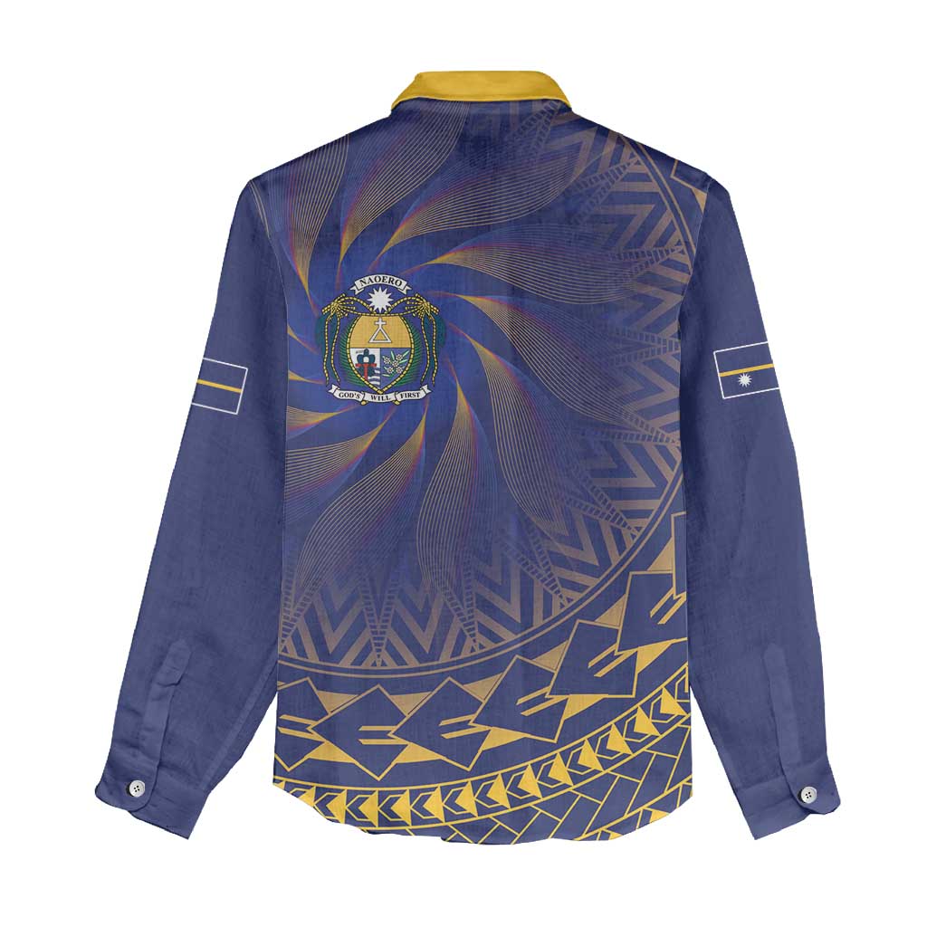 Nauru Angam Day Women Casual Shirt Polynesian Tribal Pattern Unique Style - Polynesian Pride