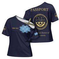 Personalised Federated States Of Micronesia Cross Shoulder Shirt FSM Passport - Polynesian Pride