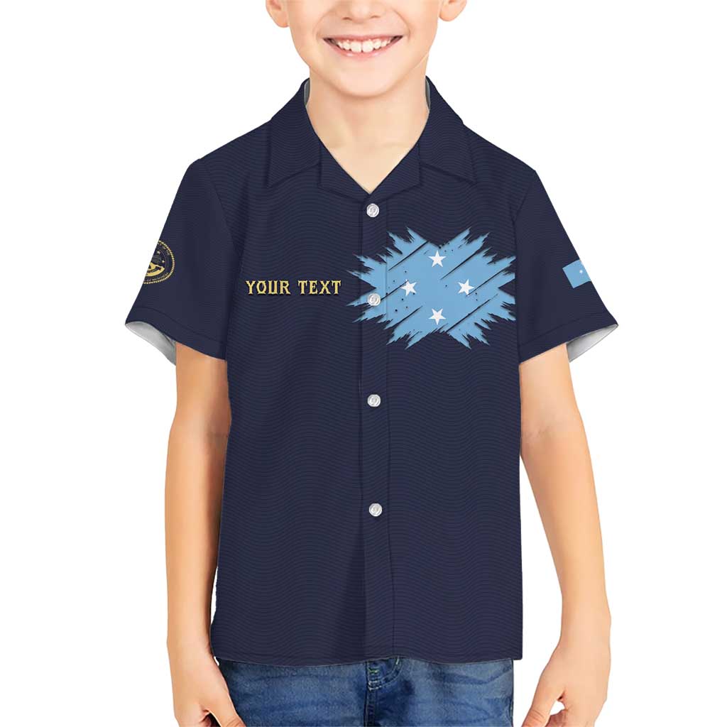 Personalised Federated States Of Micronesia Family Matching Short Sleeve Bodycon Dress and Hawaiian Shirt FSM Passport - Polynesian Pride