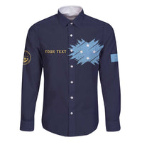 Personalised Federated States Of Micronesia Family Matching Tank Maxi Dress and Hawaiian Shirt FSM Passport - Polynesian Pride