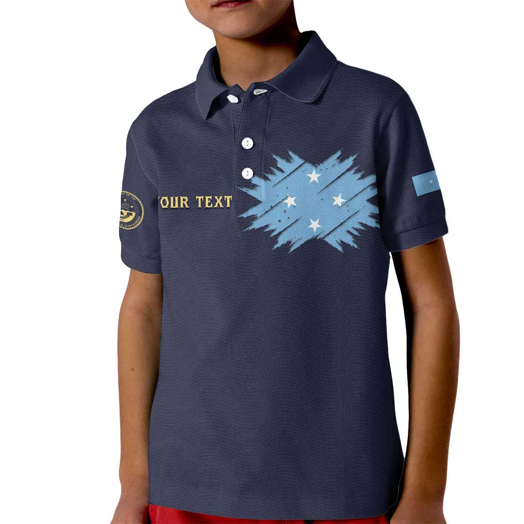 Personalised Federated States Of Micronesia Kid Polo Shirt FSM Passport - Polynesian Pride
