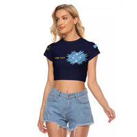 Personalised Federated States Of Micronesia Raglan Cropped T Shirt FSM Passport - Polynesian Pride