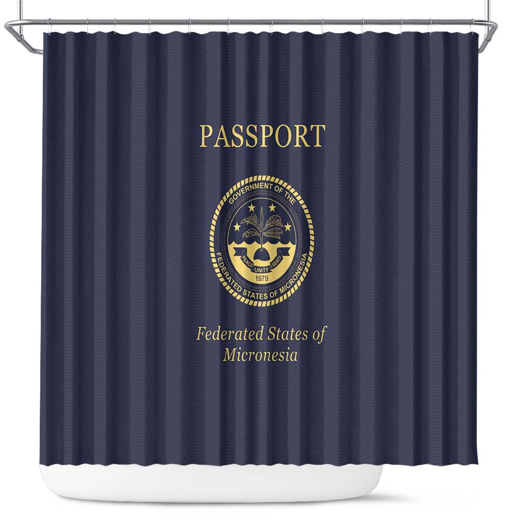 Federated States Of Micronesia Shower Curtain FSM Passport - Polynesian Pride