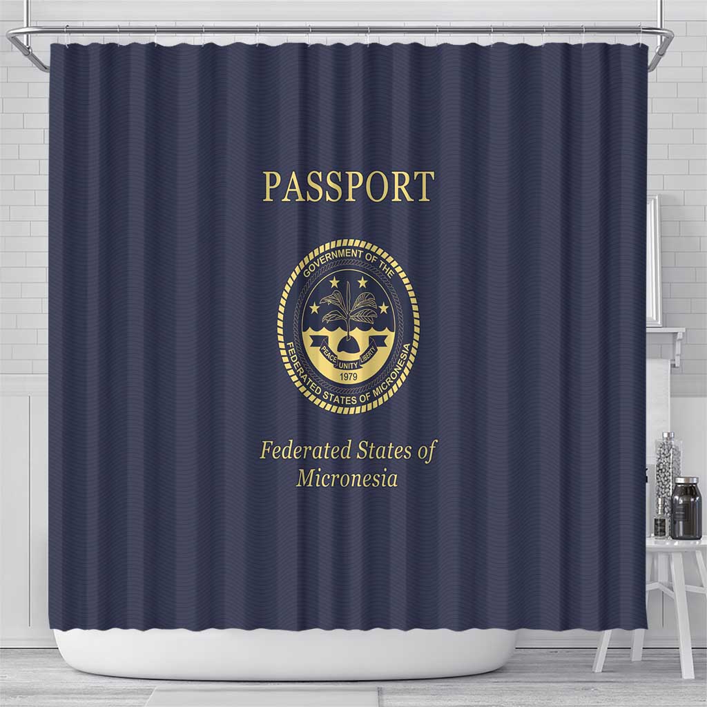 Federated States Of Micronesia Shower Curtain FSM Passport - Polynesian Pride