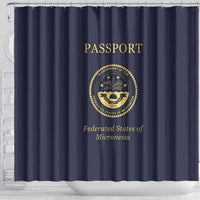 Federated States Of Micronesia Shower Curtain FSM Passport - Polynesian Pride