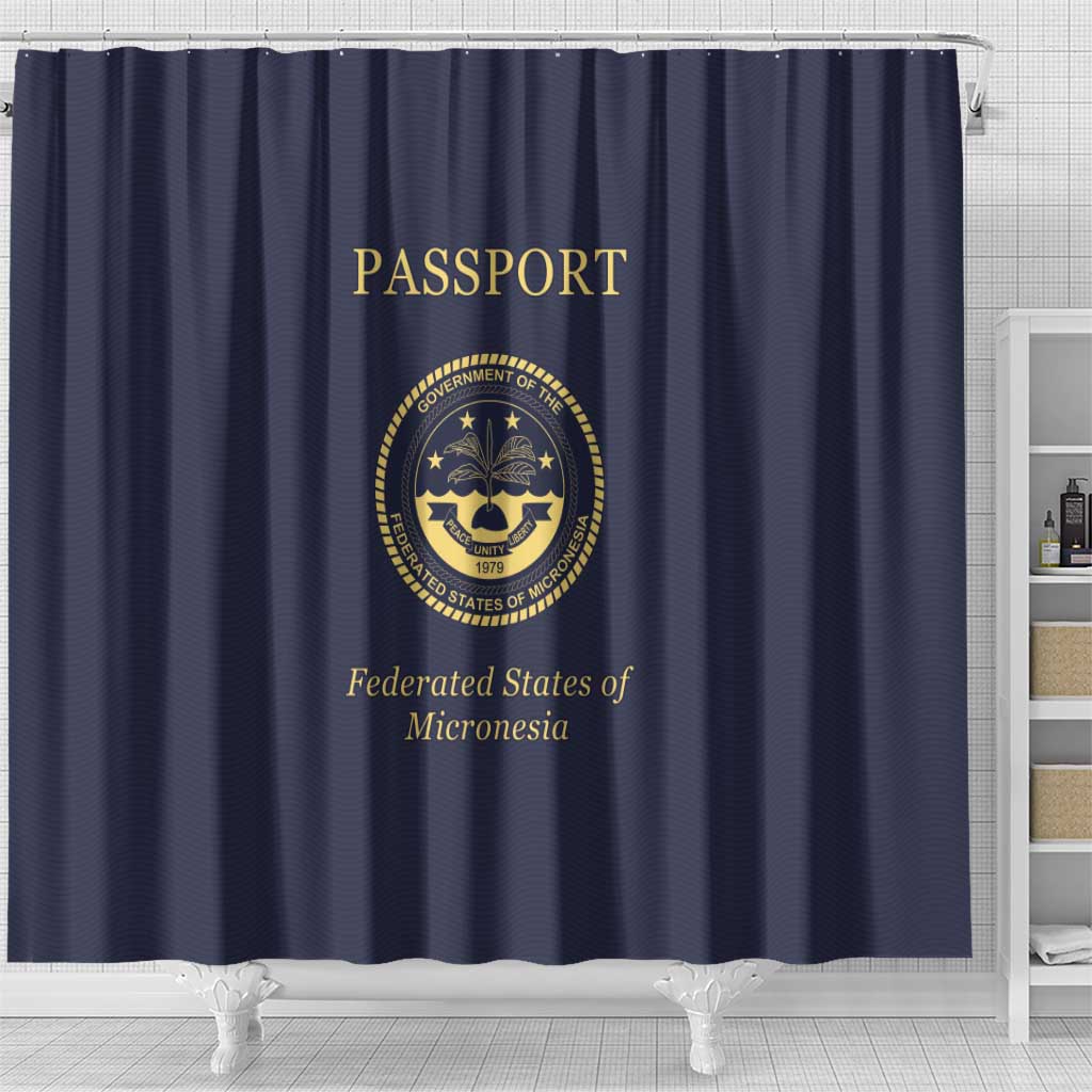 Federated States Of Micronesia Shower Curtain FSM Passport - Polynesian Pride