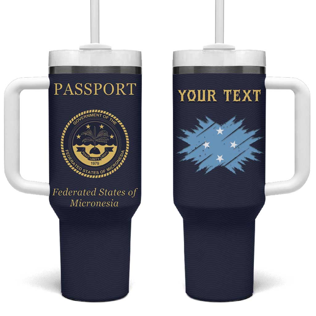 Personalised Federated States Of Micronesia Tumbler With Handle FSM Passport - Polynesian Pride