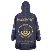 Personalised Federated States Of Micronesia Wearable Blanket Hoodie FSM Passport - Polynesian Pride