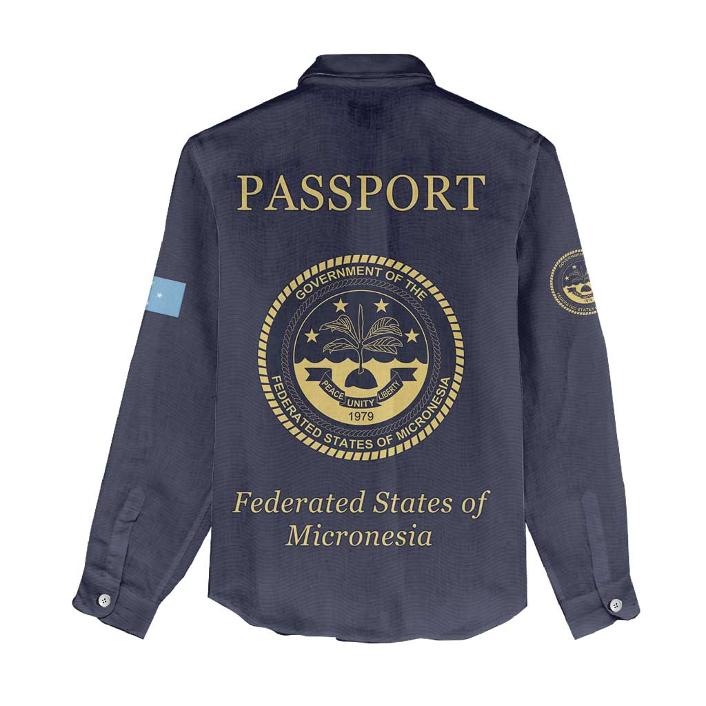 Personalised Federated States Of Micronesia Women Casual Shirt FSM Passport - Polynesian Pride