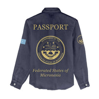 Personalised Federated States Of Micronesia Women Casual Shirt FSM Passport - Polynesian Pride