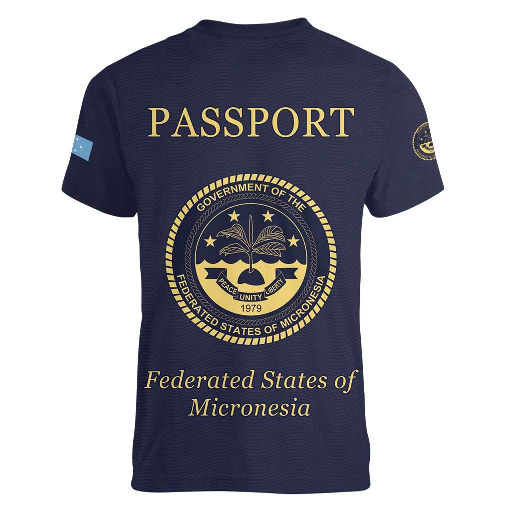 Personalised Federated States Of Micronesia Women V-Neck T-Shirt FSM Passport - Polynesian Pride