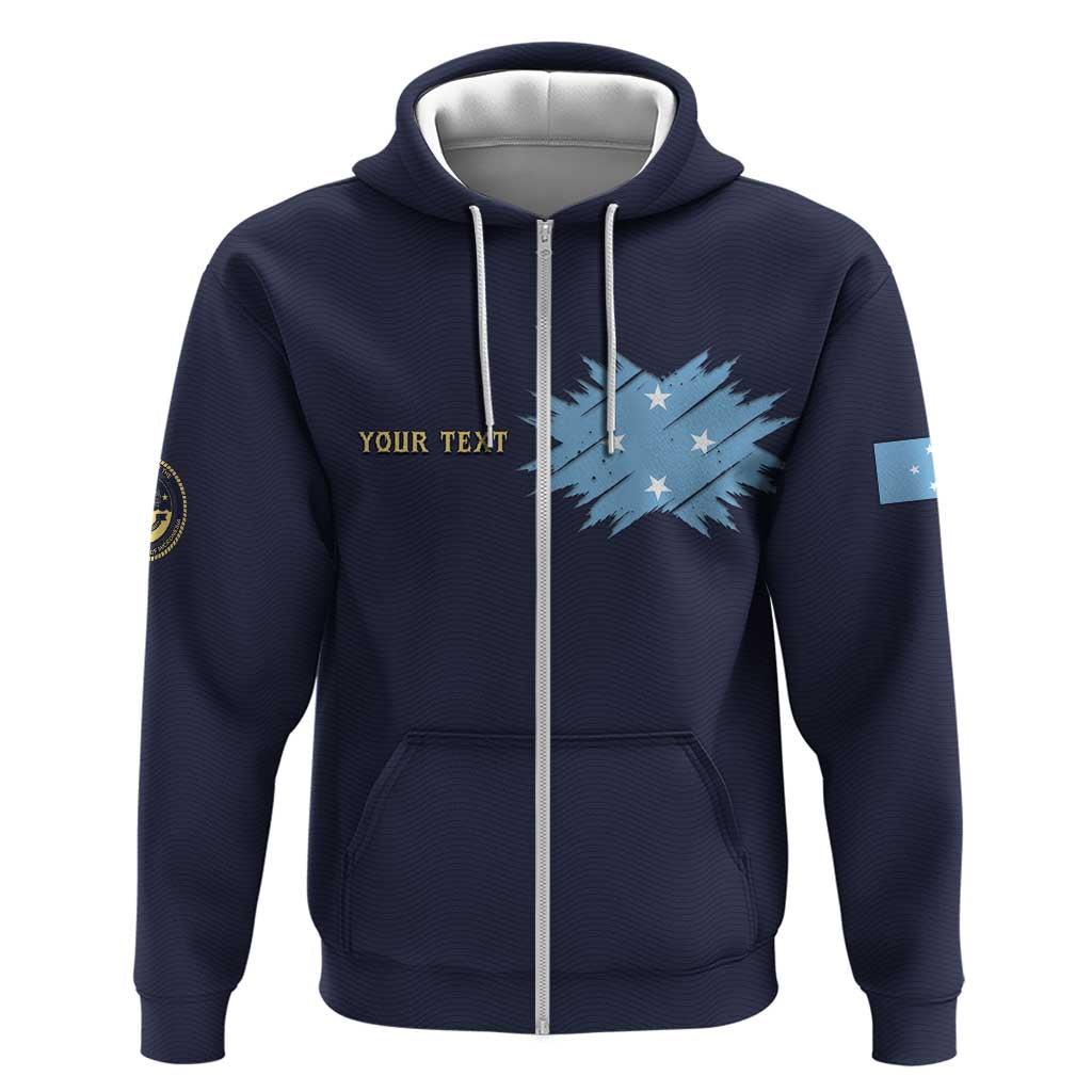 Personalised Federated States Of Micronesia Zip Hoodie FSM Passport - Polynesian Pride