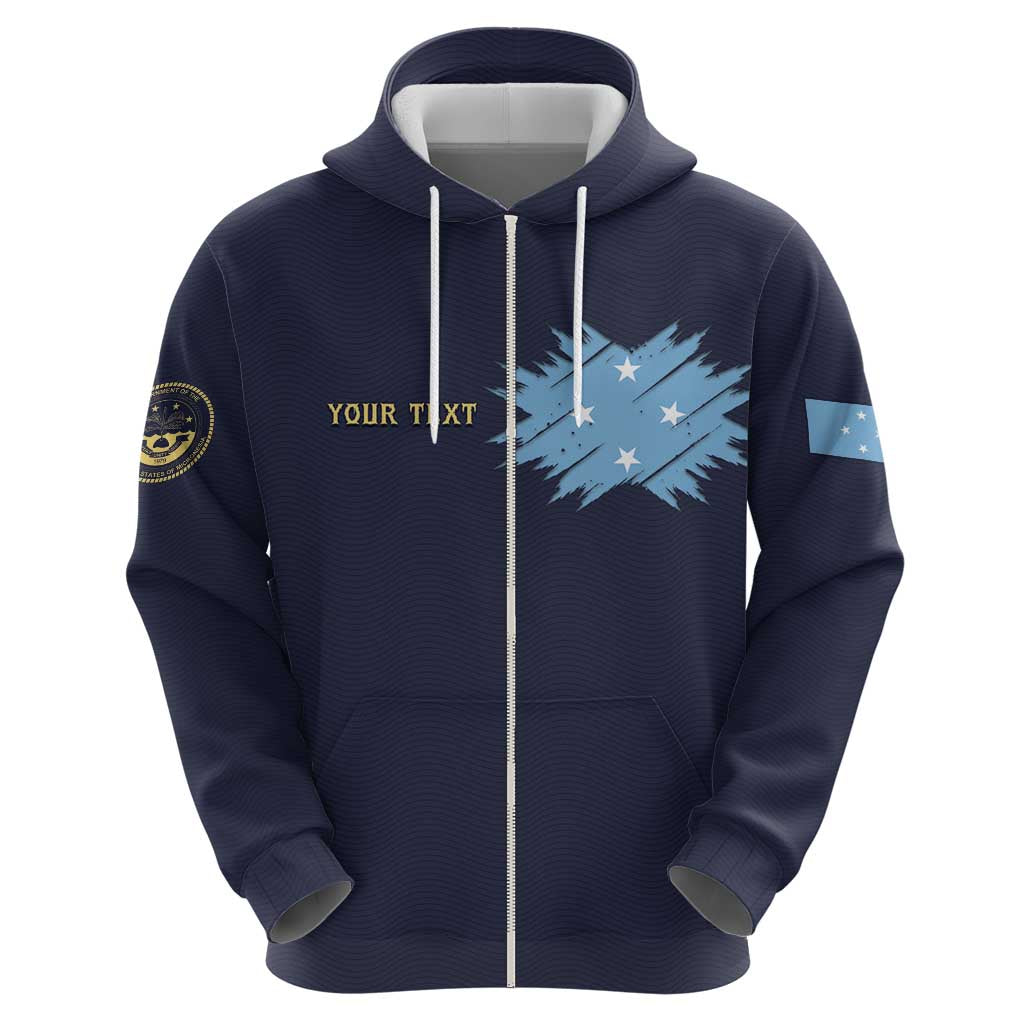Personalised Federated States Of Micronesia Zip Hoodie FSM Passport - Polynesian Pride