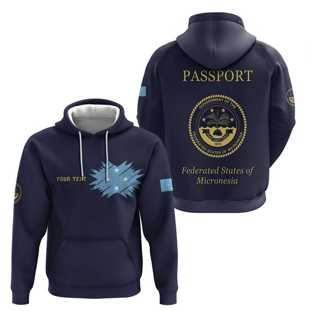Personalised Federated States Of Micronesia Zip Hoodie FSM Passport - Polynesian Pride