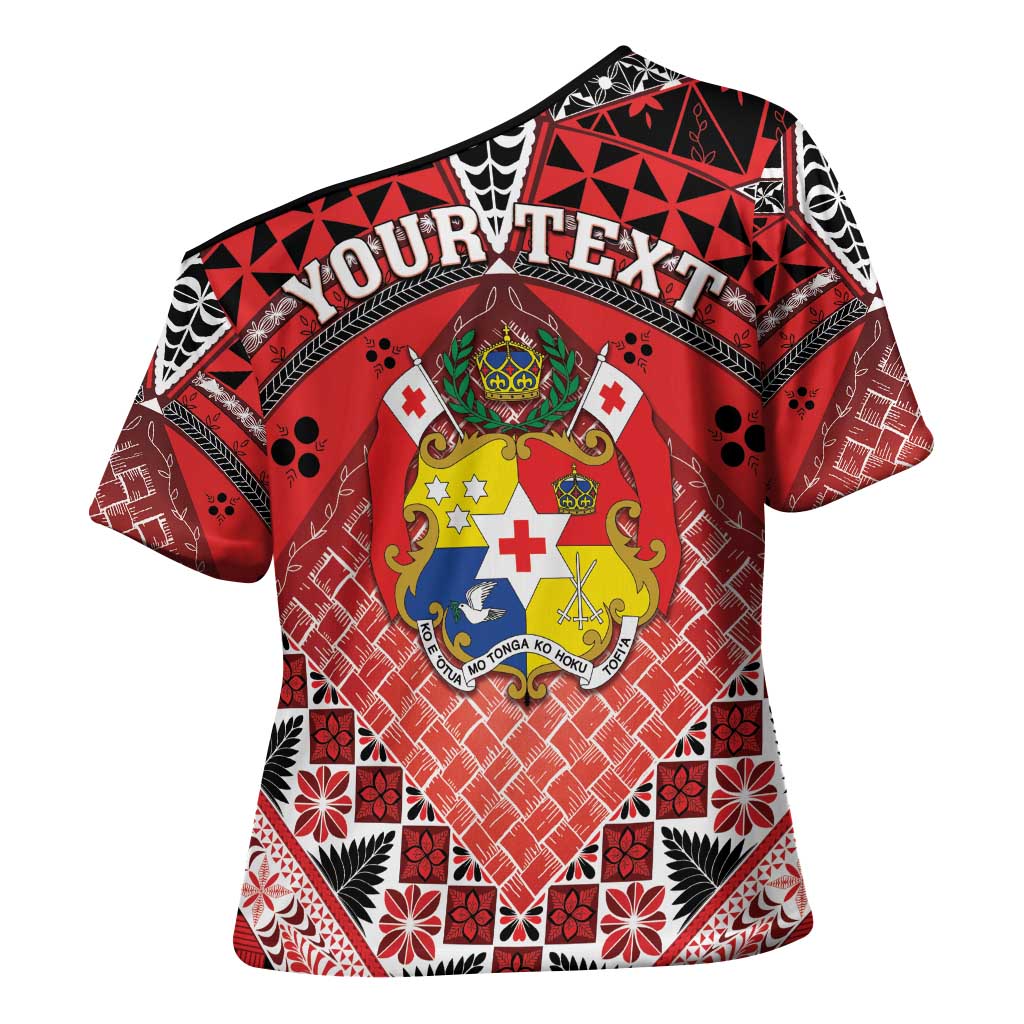 Personalised Tonga Constitution Day Cross Shoulder Shirt 150 Years Jubilee - Polynesian Pride