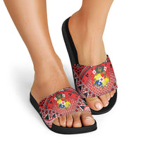 Tonga Constitution Day Slide Sandals 150 Years Jubilee - Polynesian Pride