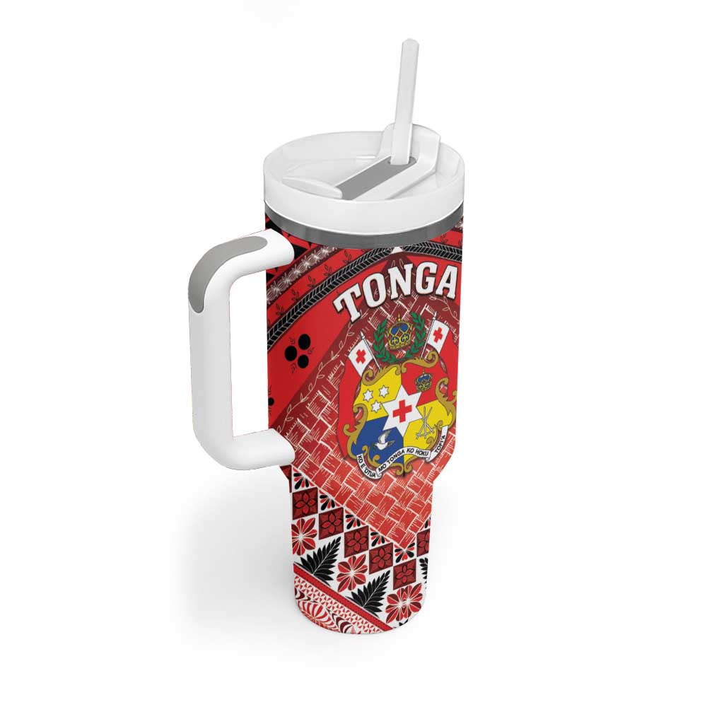 Personalised Tonga Constitution Day Tumbler With Handle 150 Years Jubilee - Polynesian Pride