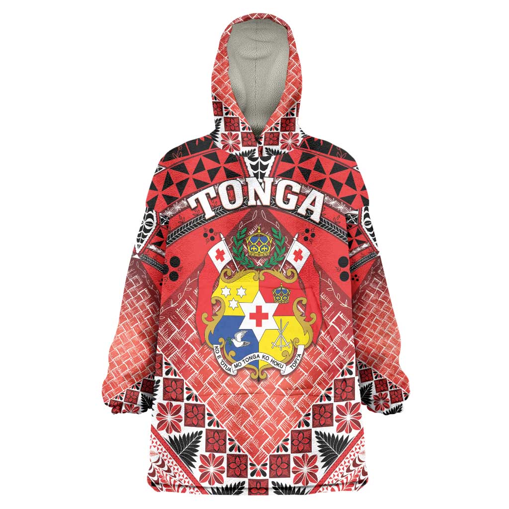 Personalised Tonga Constitution Day Wearable Blanket Hoodie 150 Years Jubilee - Polynesian Pride