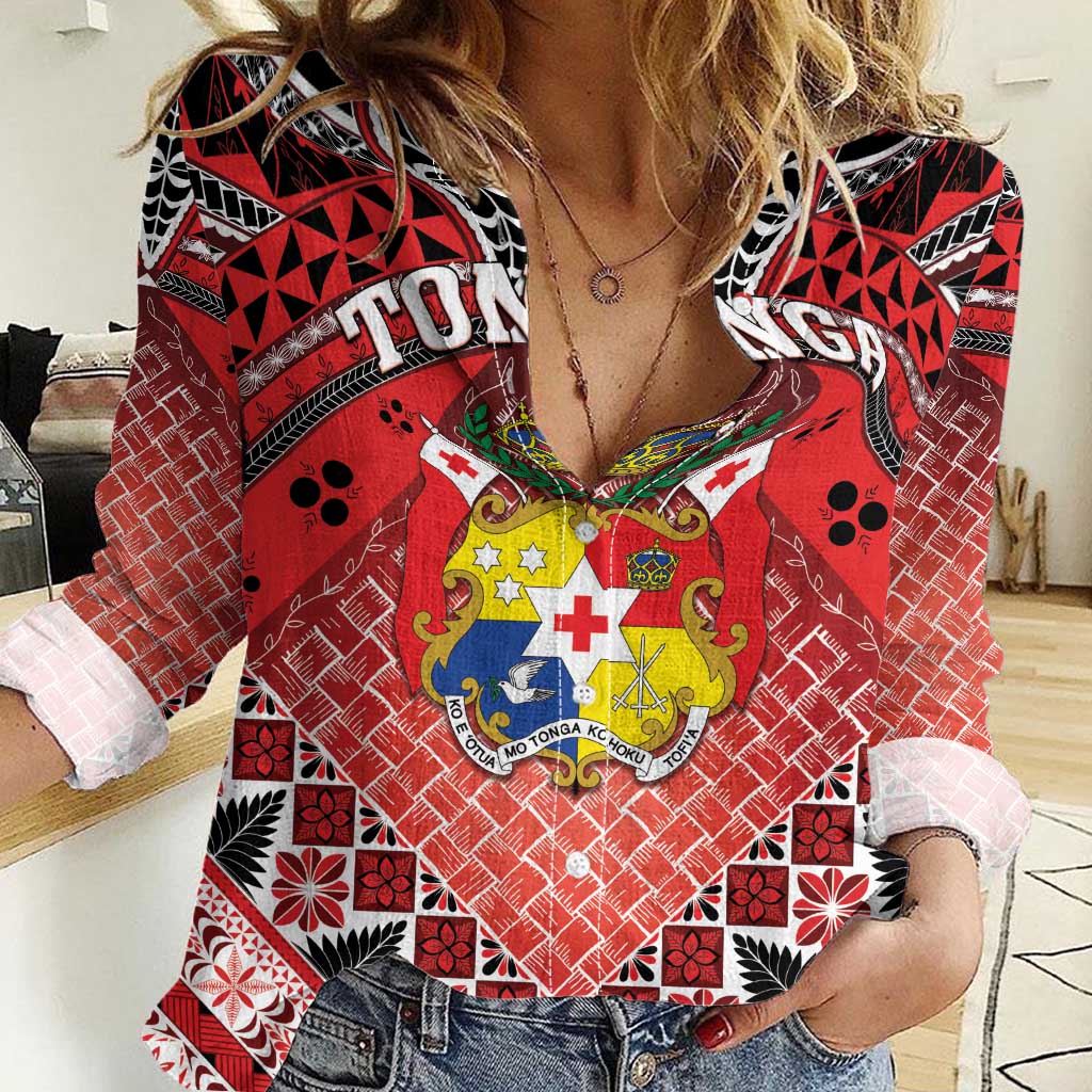 Personalised Tonga Constitution Day Women Casual Shirt 150 Years Jubilee - Polynesian Pride