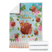 Hawaii Thanksgiving Blanket Funny Turkey Dabbing Dance LT05 - Polynesian Pride