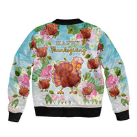 Hawaii Thanksgiving Bomber Jacket Funny Turkey Dabbing Dance LT05 - Polynesian Pride