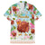 Hawaii Thanksgiving Family Matching Puletasi Dress and Hawaiian Shirt Funny Turkey Dabbing Dance LT05 Dad's Shirt - Short Sleeve Blue - Polynesian Pride