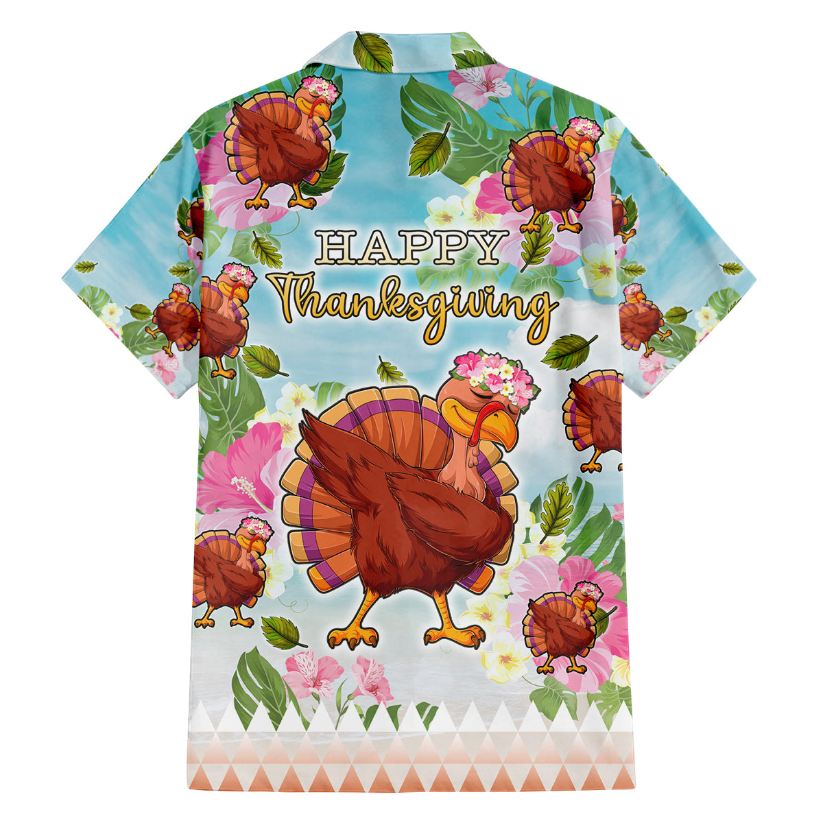 Hawaii Thanksgiving Family Matching Puletasi Dress and Hawaiian Shirt Funny Turkey Dabbing Dance LT05 - Polynesian Pride