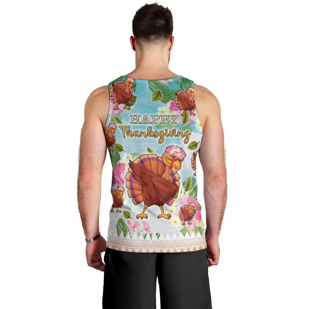 Hawaii Thanksgiving Men Tank Top Funny Turkey Dabbing Dance LT05 - Polynesian Pride