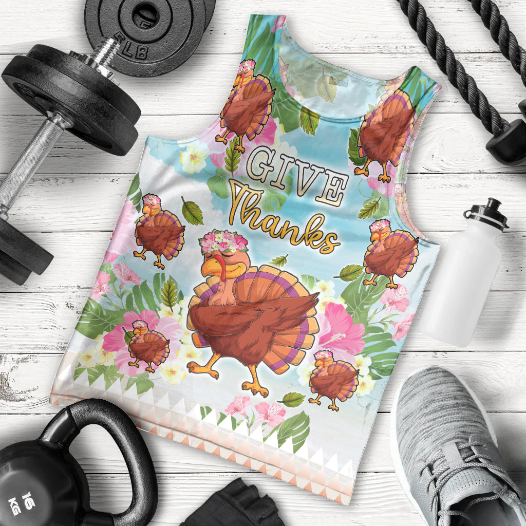 Hawaii Thanksgiving Men Tank Top Funny Turkey Dabbing Dance LT05 - Polynesian Pride