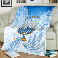 Polynesia Hanukkah Festival Blanket With Menorah Polynesian Style LT05 - Polynesian Pride