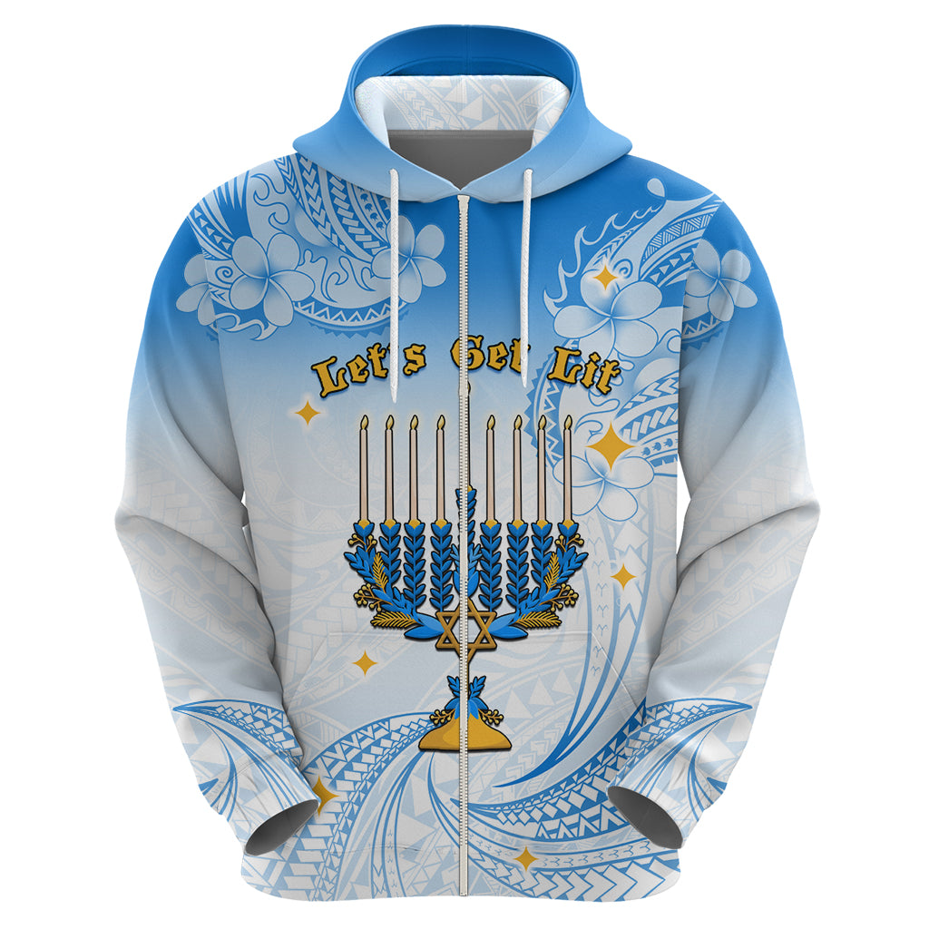 Polynesia Hanukkah Festival Hoodie With Menorah Polynesian Style LT05 - Polynesian Pride