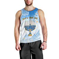 Polynesia Hanukkah Festival Men Tank Top With Menorah Polynesian Style LT05 - Polynesian Pride