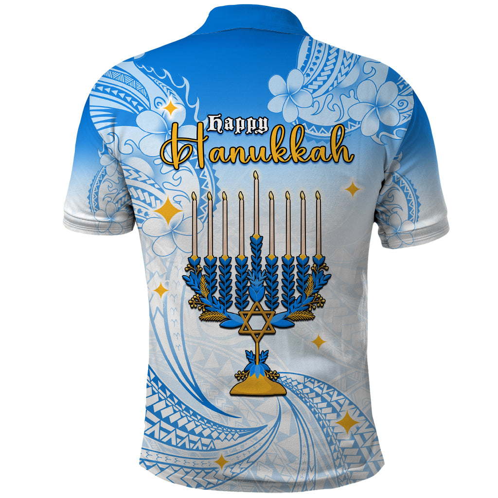 Polynesia Hanukkah Festival Polo Shirt With Menorah Polynesian Style LT05 - Polynesian Pride
