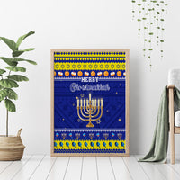 Polynesia Christmukkah Canvas Wall Art Menorah With Polynesian Tribal Pattern LT05 - Polynesian Pride