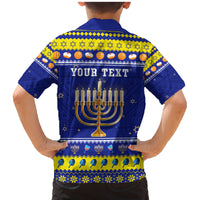 Personalised Polynesia Christmukkah Family Matching Mermaid Dress and Hawaiian Shirt Menorah With Polynesian Tribal Pattern LT05 - Polynesian Pride