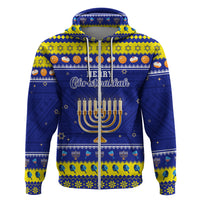 Personalised Polynesia Christmukkah Hoodie Menorah With Polynesian Tribal Pattern LT05 - Polynesian Pride