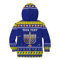 Personalised Polynesia Christmukkah Kid Hoodie Menorah With Polynesian Tribal Pattern LT05 - Polynesian Pride