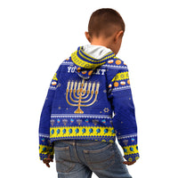 Personalised Polynesia Christmukkah Kid Hoodie Menorah With Polynesian Tribal Pattern LT05 - Polynesian Pride