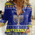 Personalised Polynesia Christmukkah Women Casual Shirt Menorah With Polynesian Tribal Pattern LT05 Female Blue - Polynesian Pride